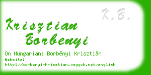 krisztian borbenyi business card