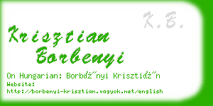 krisztian borbenyi business card